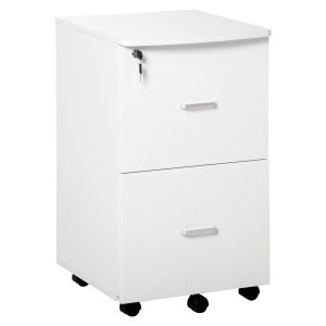 Caisson de bureau 2 tiroirs verrouillables panneaux MDF