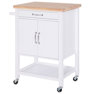 HOMCOM Carrello da Cucina Salvaspazio con Cassetto Porta Asciugamani Ruote