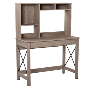 HOMCOM Scrivania con Scaffale Libreria in Legno 105 x 50 x 137.5cm