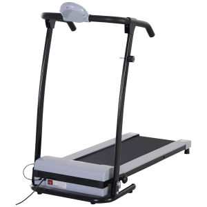 HomCom Tapis Roulant Elettrico miglior tapirulan salvaspazio Pieghevole con Schermo LED 0.6HP - Nero e Grigio