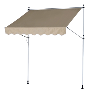 Outsunny Tenda da Sole Avvolgibile Autoportante Beige 300×150cm