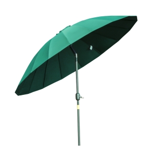 Parasol inclinable rond avec manivelle métal polyester haute densité