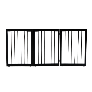 PawHut Cancellino per Cani e Animali Domestici a 3 Sezioni, Divisorio di Sicurezza Pieghevole, 160x1.2x76cm