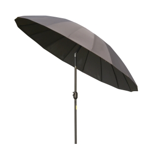 Outsunny Ombrellone da Giardino e Terrazza con Manovella, 18 Stecche e Testa Inclinabile, Ф255cm