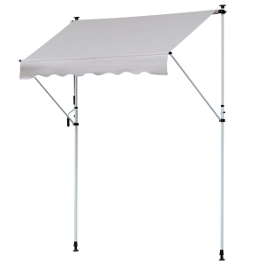 Outsunny Tenda da Sole a Bracci Telescopica con Manovella Metallo e Poliestere