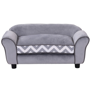 PawHut Canapé pour Chien ou Chat Gris 74 x 41 x 33 cm