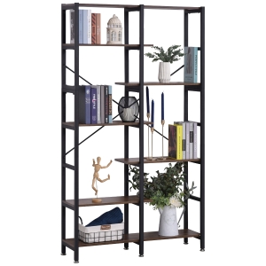 HOCSOK Libreria a 5 Ripiani, Libreria Scaffale con 2 Cassetti