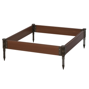 Outsunny Letto per Orto in HDPE Fioriera da Esterno per Piante e Verdure Marrone