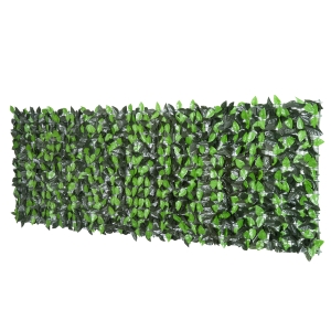 Outsunny Rotolo Siepe Sempreverde Artificiale Sintetica Finta 1×3m Recinzione
