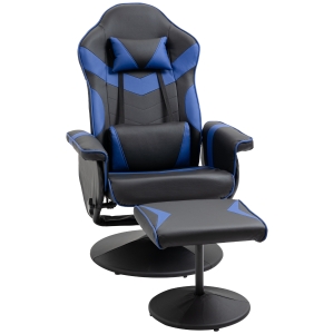 Fauteuil gaming inclinable pivotant avec repose-pieds