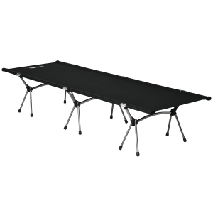 Lit de camp pliable hauteur réglable inclus alu. Oxford noir