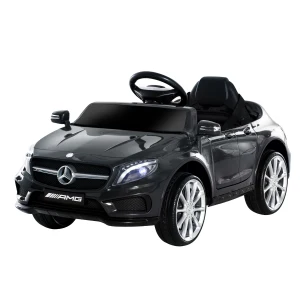 HOMCOM Kids Ride On Car Mercedes Benz GLA Licensed, 6V Battery Powered with Headlight, Music, Remote Control, High/Low Speed, Black