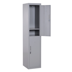 Vinsetto Dulapior Haine din Otel 4 Rafturi 2 Usi cu Inchidere de Siguranta, Gri, 38x46x180cm