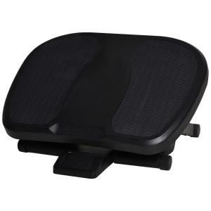 Homcom Platforma Taburet pentru Birou Antiderapant cu Inaltime Reglabila 10-16.5cm Negru