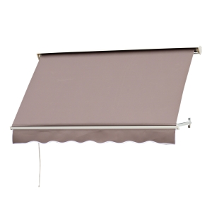Outsunny Copertina de Soare Verticala cu Rulou care se Infasoara si Unghi Reglabil 0-120°, 180×70cm, Maro