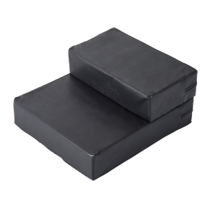PawHut Scara pentru caini saltea 2 in 1 din PU si burete poliuretan 45x39x20cm negru