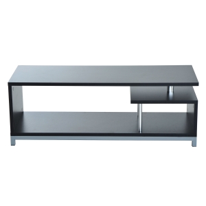 HomCom Mobilier TV din Lemn, Negru, 114x40x40.5cm