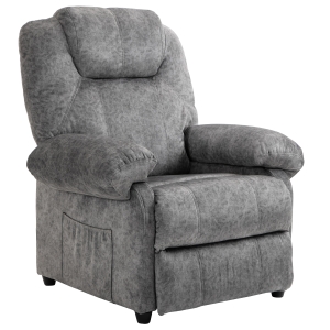 Fotoliu Relax HOMCOM Rabatabil Manual din Tesatura cu Capitonare suplimentara, Gri