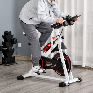 HOMCOM Bicicleta de spinning profesionala Spin Bike Bicicleta de interior Motor 8 kg