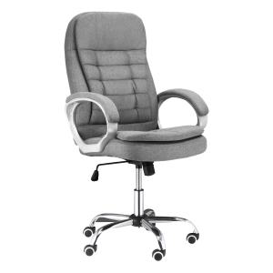 Vinsetto Lumbar Support Adjustable Height Office Chair Rock 360° Rolling Gray