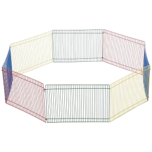 PawHut Tarc pentru Aminale Mici Modulabil din 8 Piese 69x69x23cm Multicolor