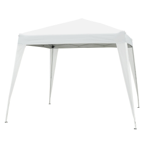 Outsunny Carpa Plegable 3x3m Cenador de Jardín Diseño Pop Up de Acero y Cubierta de Tela Oxford Blanco