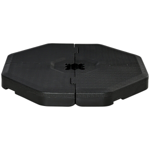 Lot de 4 poids de lestage pour parasol déporté HDPE noir