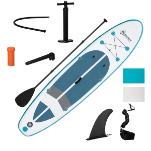 Outsunny Stand Up Paddle mit viel Zubehör Weiß+Blau+Grau 320 x 76 x 15 cm