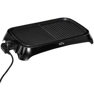Plancha teppanyaki grill de table 1600 W 2 en 1 noir