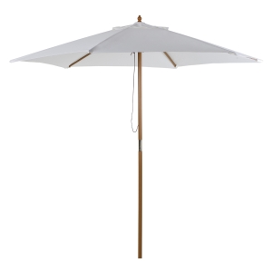 Parasol droit hexagonal dim. Ø 2,5 x 2,3H m bambou polyester