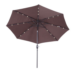 Parasol lumineux LED octogonal inclinable Ø 2,75 m