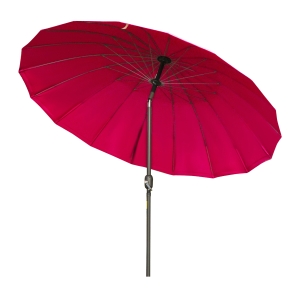 Parasol inclinable rond avec manivelle métal polyester haute densité