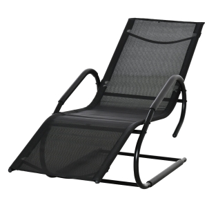 Chaise longue ergonomique design noir