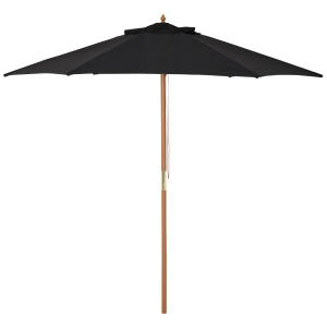 Outsunny Sonnenschirm Gartenschirm 3-stufig Bambus Ø2,5 x 2,3 m