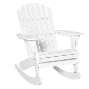 Outsunny Adirondack Gartenstuhl Weiß 77 x 94 x 97 cm