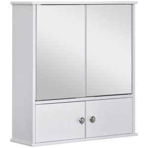 kleankin Spiegelschrank Glas MDF 55 cm x 17,5 cm x 60 cm