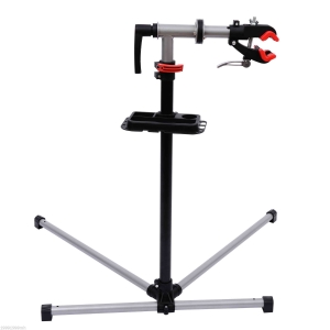 HOMCOM Adjustable Bicycle Repair Stand-Silvery Grey