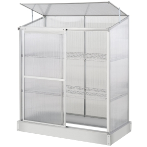Outsunny Sun Plate 3-Tier Greenhouse w/ Foundation Clear 140.5H x 129.5L x 58Wcm