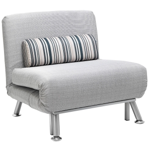 HOMCOM Futon Sofa Bed 1 Person Sleeper Foldable Portable Pillow Lounge Couch Furniture