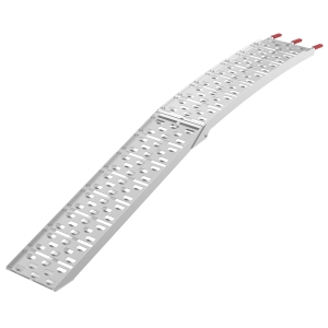 Homcom Rampe de Chargement Pliable pour Moto Argenté 117 x 16 x 37 cm