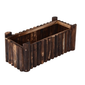 Outsunny Fir Plant Pot Raised Flower Bed Wooden Rectangualr Planter Container Box Herb Pot 4 Feet 78Lx 35Wx30H cm