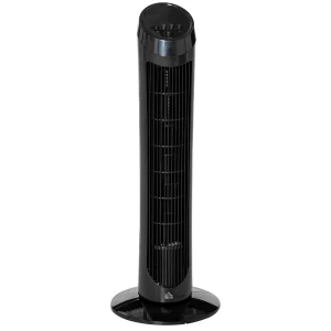 HOMCOM 30" Oscillating Tower Fan with 3 Speed Modes, Ultra Slim Design for Indoor Cooling, Noise Reduction Technology, Black