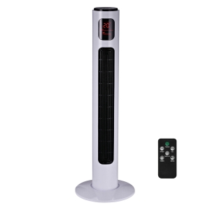 HOMCOM Fan Tower, φ32x96H cm-White