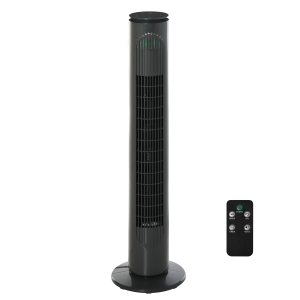HOMCOM Tower Fan with 3 Speed 3 Mode 10h Timer 70° Oscillation LED Remote Controller