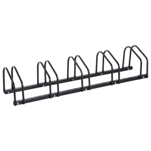 Homcom Râtelier pour 5 Vélos en Acier Noir 130 x 33 x 27 cm