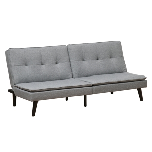 HOMCOM Convertible Futon Sofa Bed 3 Seater Tufted Lounge with Adjustable Backrest