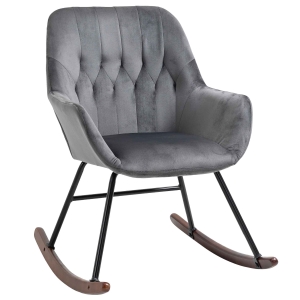 Fauteuil à bascule grand confort velours
