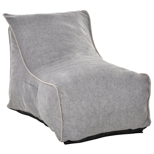 HOMCOM Large Boxy Beanie Chair - Grey