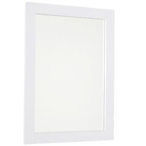 kleankin 72x52cm Home Mirror Thick Frame Large Clear Reflection Elegant Design White