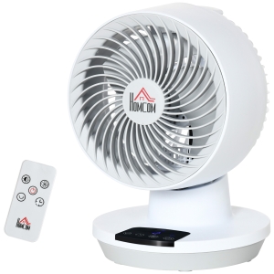 Ventilateur de bureau 45W 3 vitesses timer télécommande blanc
